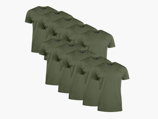 Clique T-Shirt Uomo 10 Pezzi Verde Militare