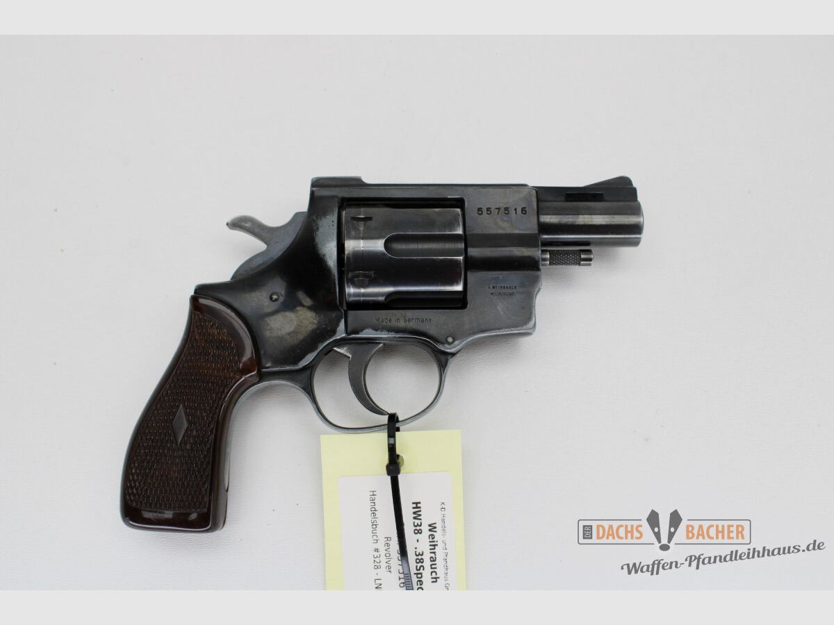 Revolver Weihrauch HW38 cal. .38 Special con canna da 2,5", immagine 2 di 2
