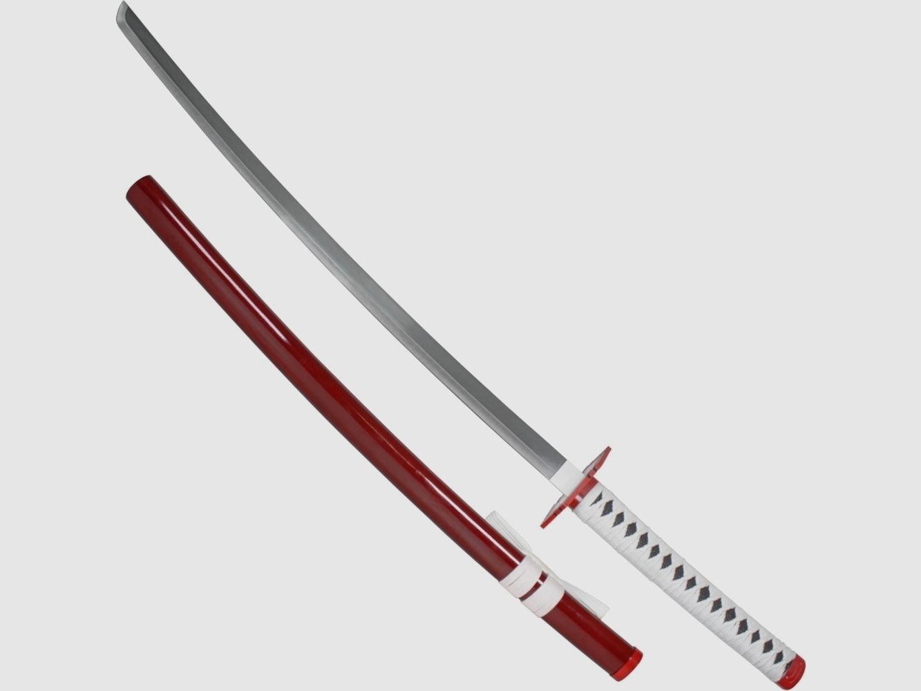 Demon Slayer Katana Samurai Schwert weiß rot