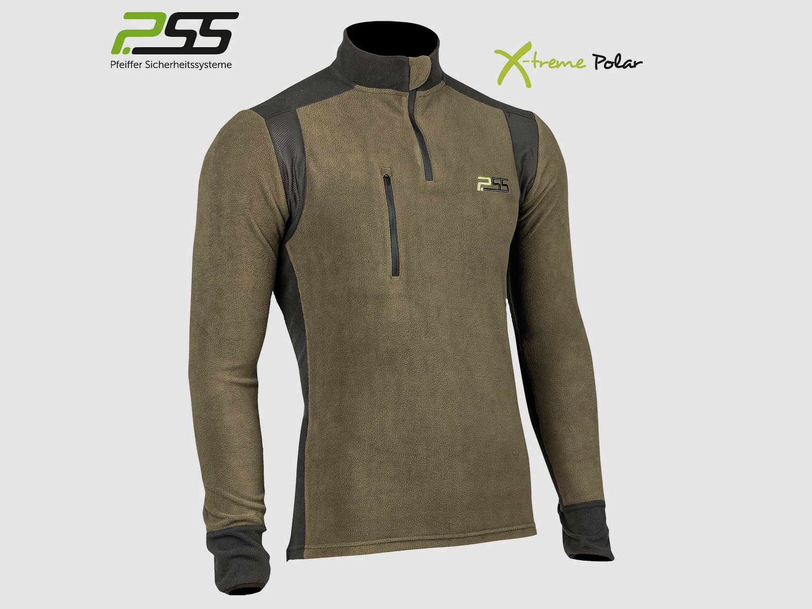 PSS X-treme Polar Fleeceshirt grün/schwarz