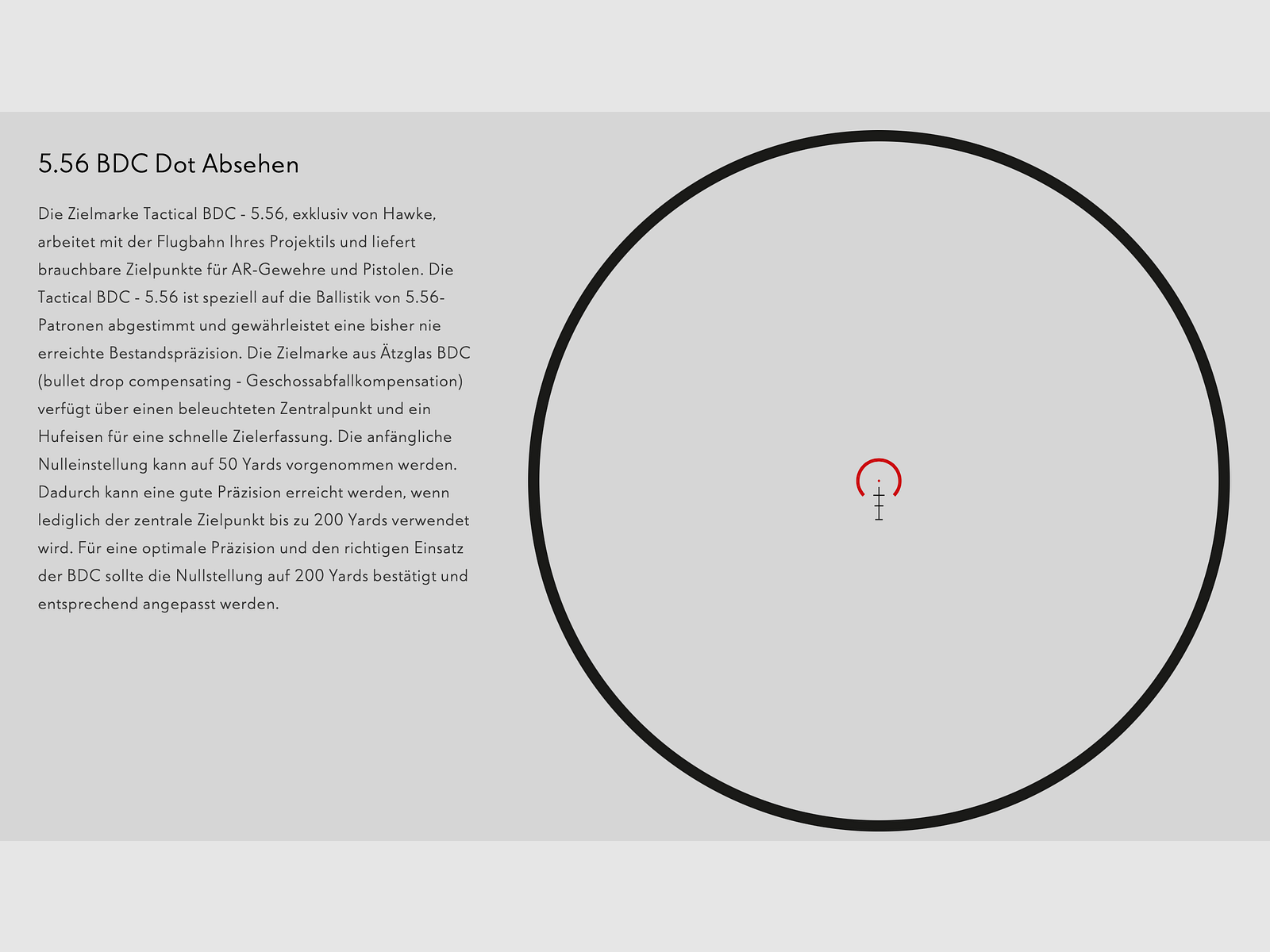 HAWKE Rotpunktvisier 12058 PRISM SIGHT 6X36 5.56 BDC DOT ABSEHEN