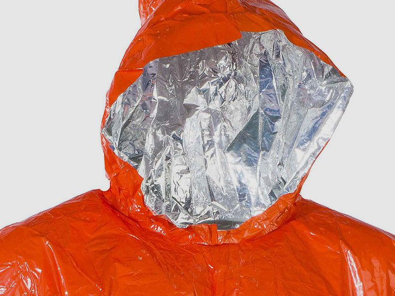 Emergency poncho for hunters