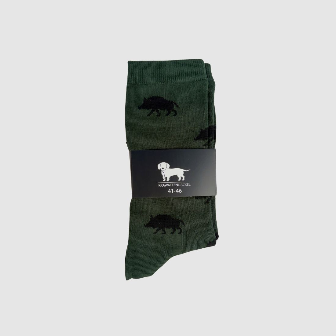 Calzini Dackel con cravatta Cinghiale Verde