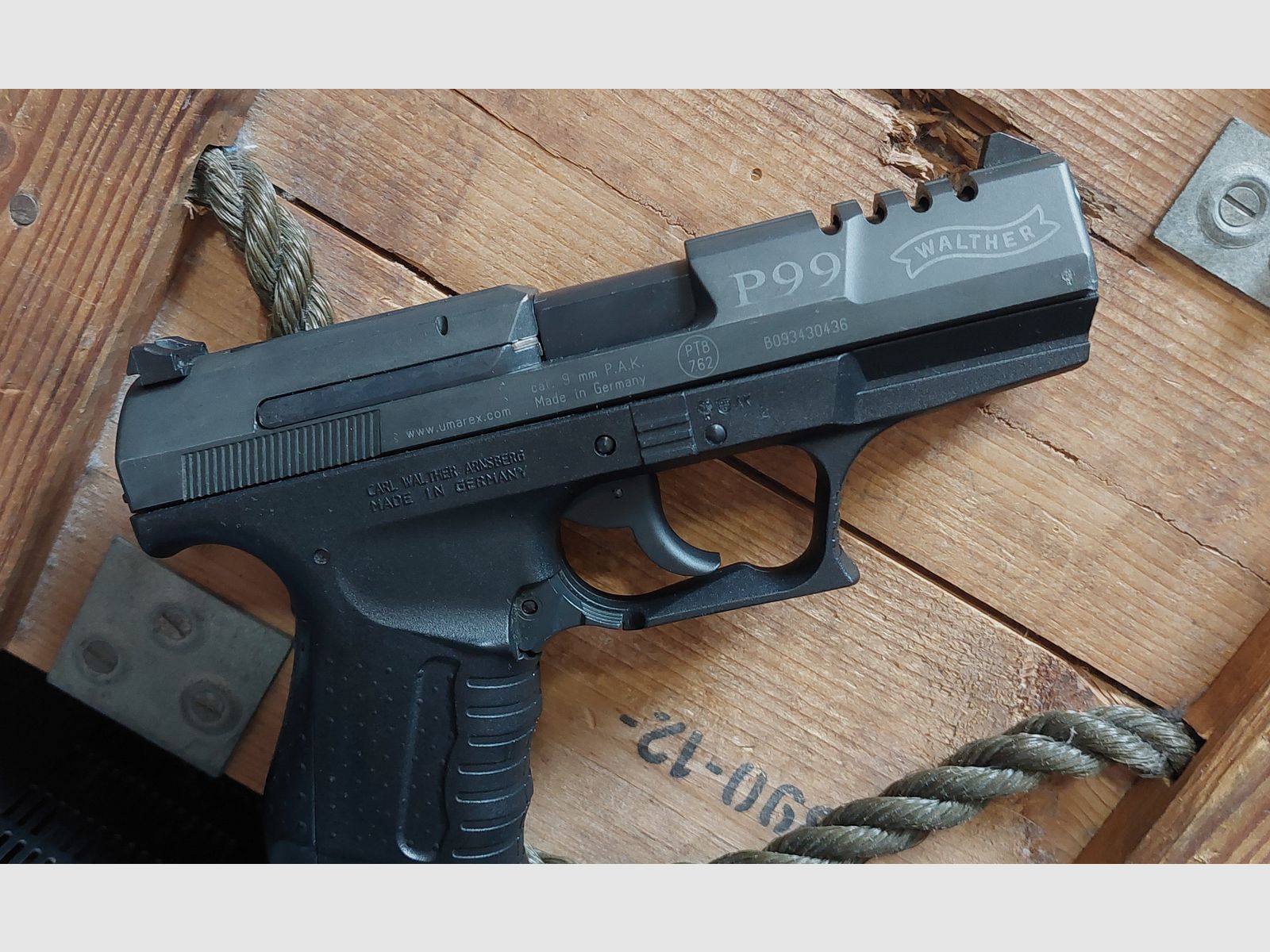 Walther P99 "Commando" 9 mm (PTB 762) blank gun no Reck Glock HW94 Colt