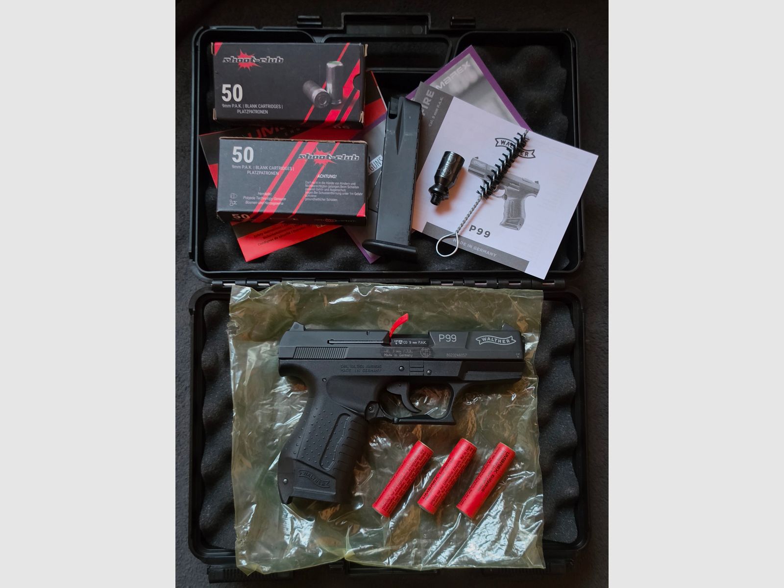 Walther P99 + Köcher + 100 Schuss