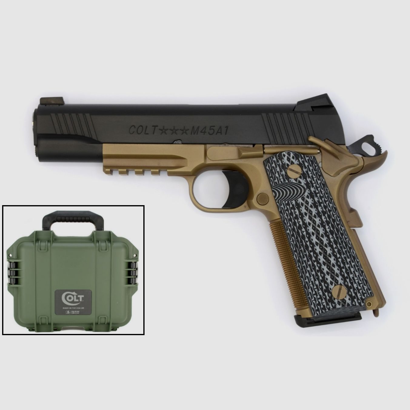 PISTOLET COLT CUSTOM SHOP CQB FDE BLACK .45ACP 5", zdjęcie 2 z 2