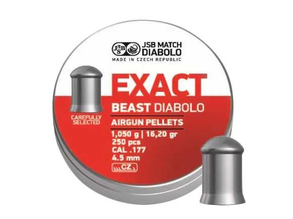 Diabolo JSB Exact Beast 4,52 mm, 250 stuks, halfrond (546279-250), afbeelding 2 van 8
