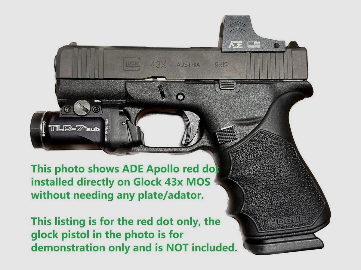 ADE APOLLO RD3-030 PRO RMS/RMSc alimentado por energía solar + visor de punto rojo activado por sensor para muchas armas listas para ópticas, imagen 10 de 22