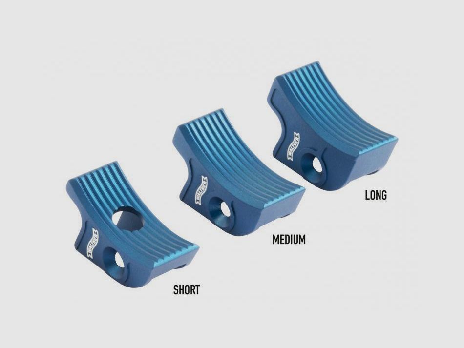 Walther Expert Abzugsschuh, gebogen, lang, blau