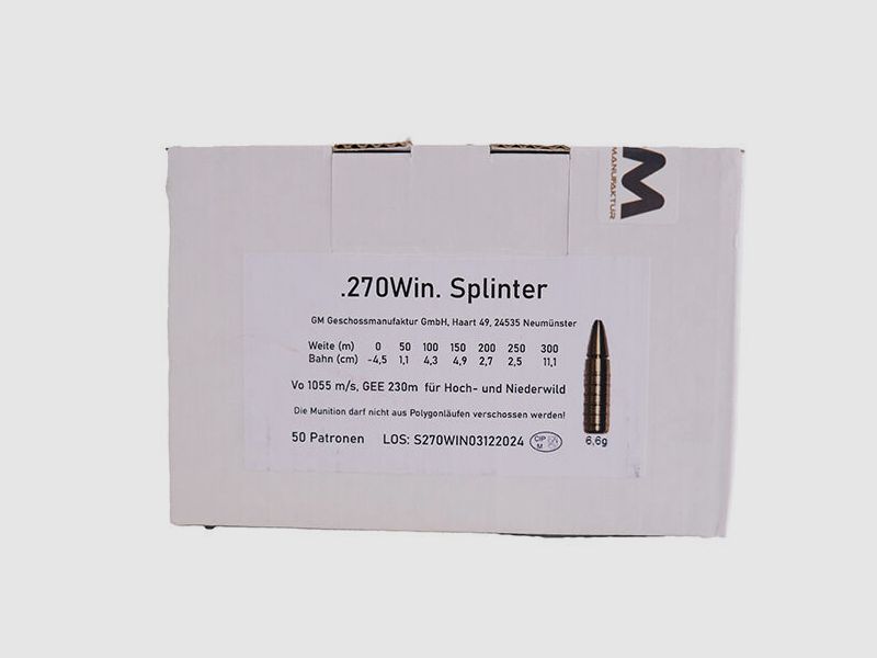 Kogel Fabriek 270 Win Splinter 6,6g