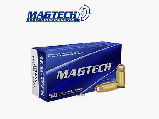 50 Patronen MAGTECH Kal. 380 Auto 95gr FMJ