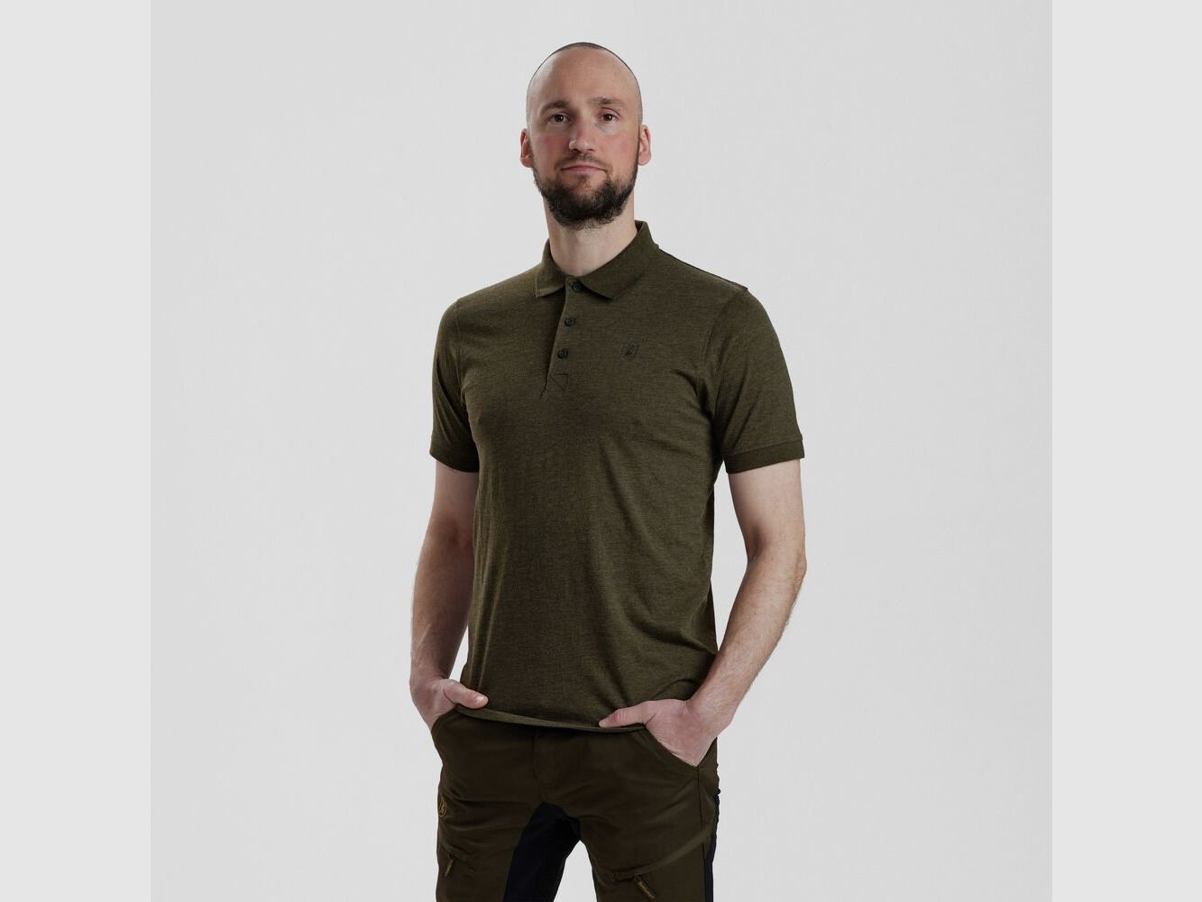 Polo Manches Courtes Gunnar Deerhunter Vert, image 3 sur 3