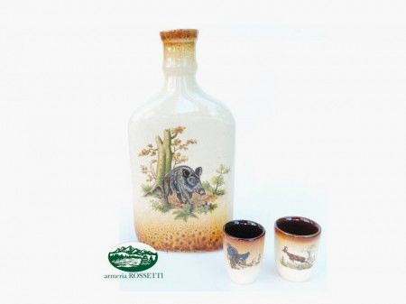 GUNTHER Boar Flask with 2 Glasses