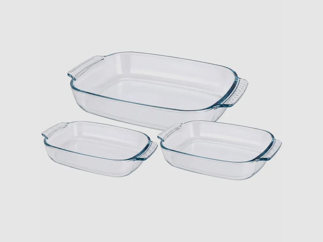 Set aus 3 Backformen aus gehärtetem Glas, Bild 5 von 6