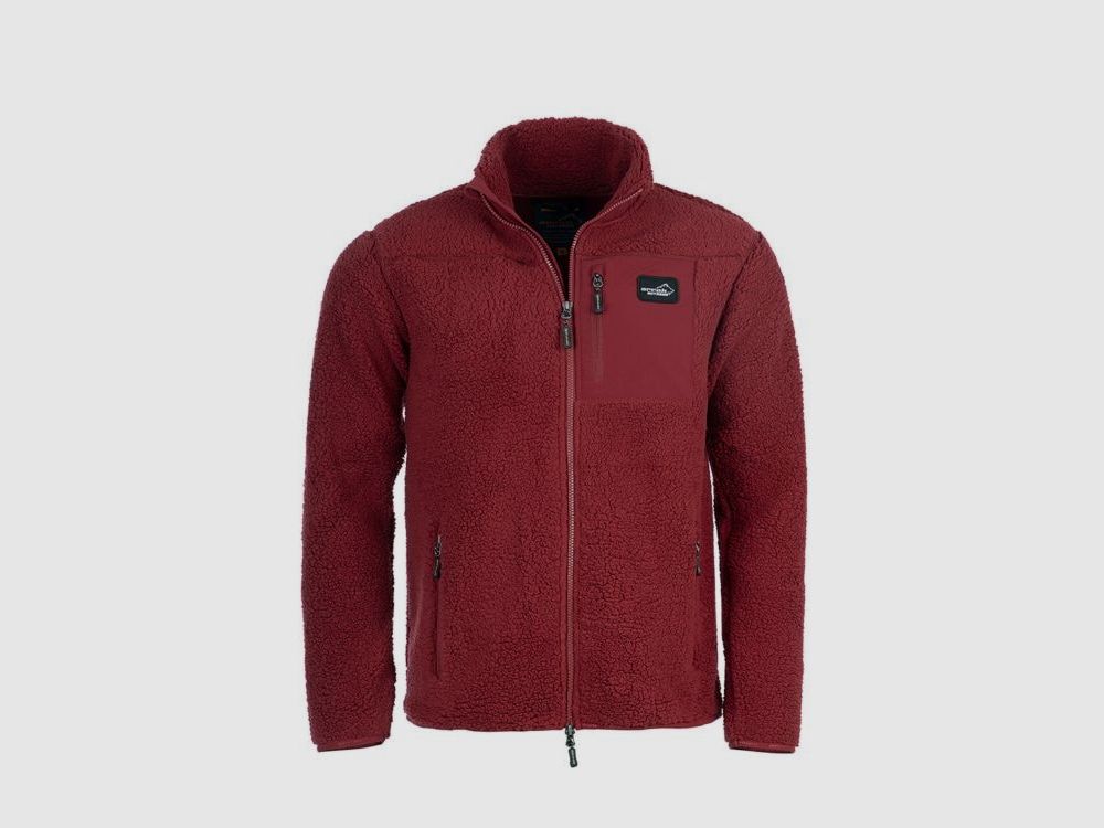 Arrak Sherpa Fleecejacke Herren Dunkelrot - L