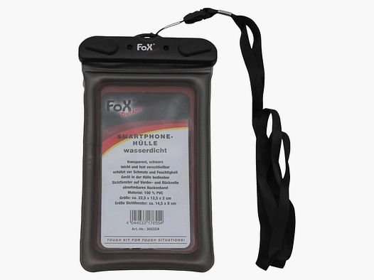 Fox Outdoor Fox Outdoor Smartphone Hülle wasserdicht transparent - Schwarz