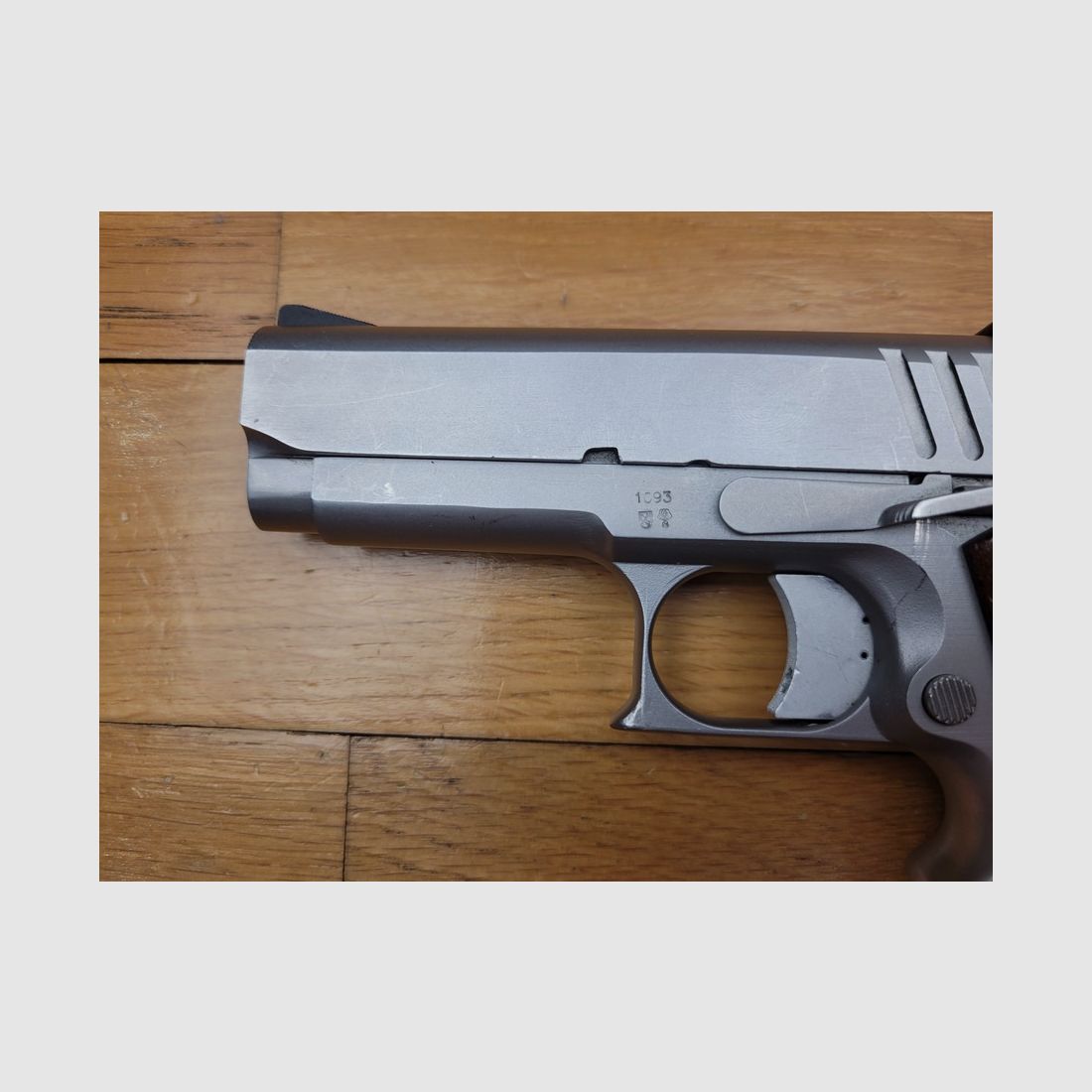 Exzellente Pistole Olympics Arms / Safari – Modell Enforcer – Typ Colt Commander – unter 4 Zoll – Kaliber 45 ACP – TBE, Bild 10 von 17