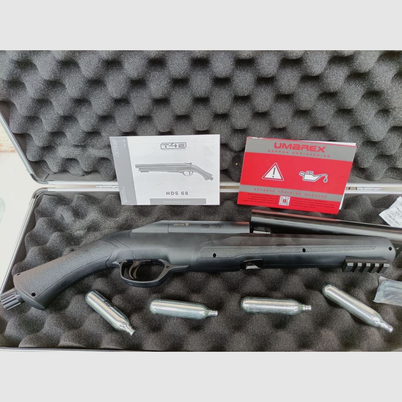Umarex HDS 68 T4E CO2 Markierer Shotgun Schrotflinte mit Munition Koffer Rechnung original Slugmaker.688 t4e