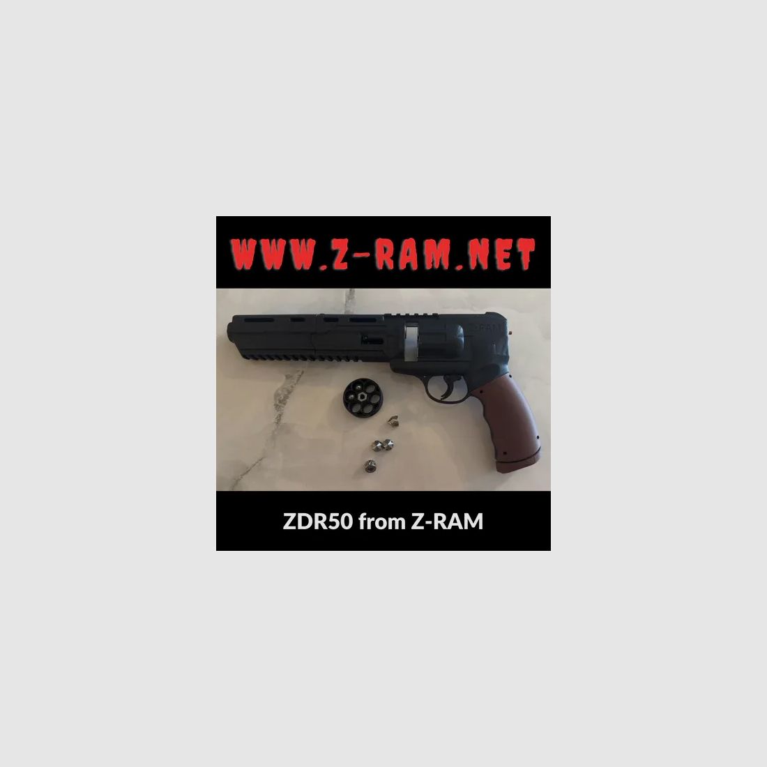 Z-RAM ZDR50 BLACK CASE FOR UMAREX T4E HDR50 INNARDS (HIDE Z-EXTENSION!)