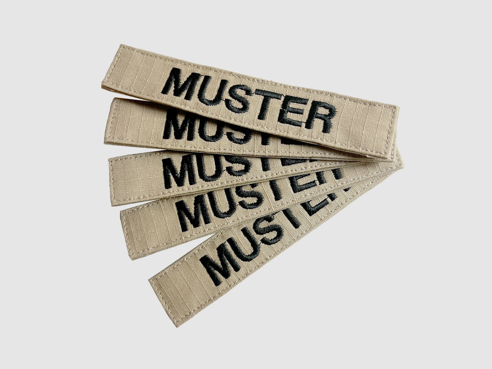 ASMC Namensbänder 5er Set khaki schwarz