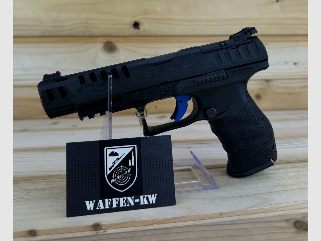 Arma dimostrativa Walther pistola semi-automatica Q5 Match 9x19 INT. 15R in nero 9mm Luger