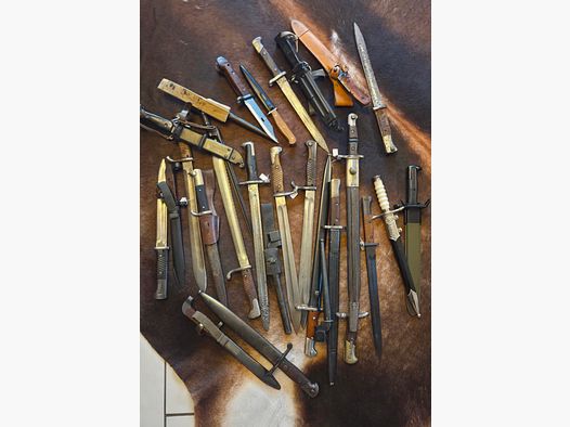 Risoluzione della collezione Convolto di baionette Coltelli Fucile da lato k98 2° guerra mondiale 1° guerra mondiale