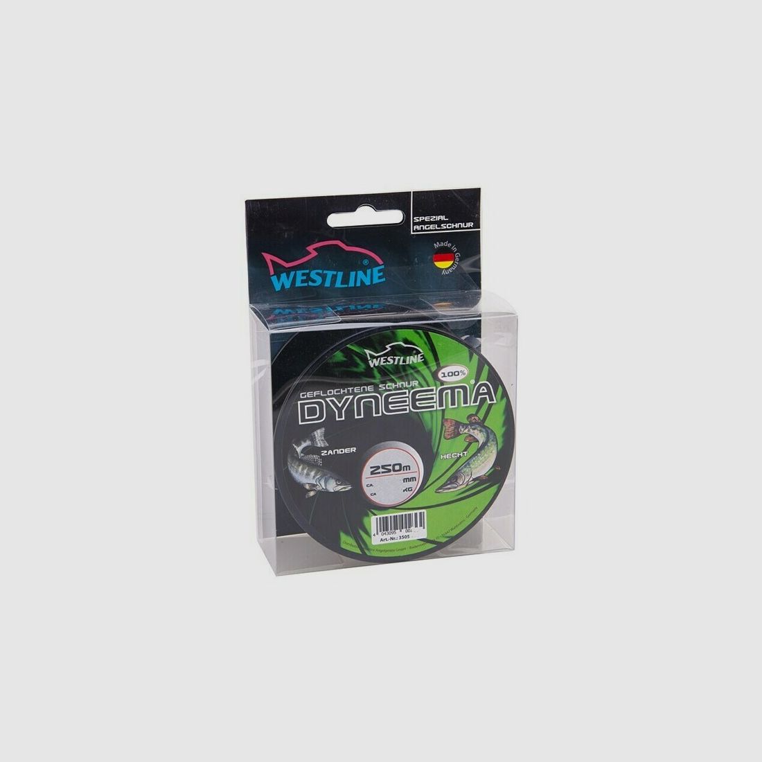 Westline Dyneema geflochtene Angelschnur 250m oliv
