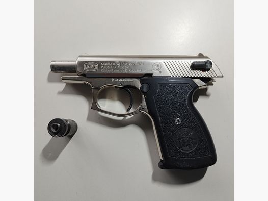 Mauser Schreckschuss Pistole HSc Mod. 90 niklowana kaliber 9 mm P.A.K. Rzadko PTB