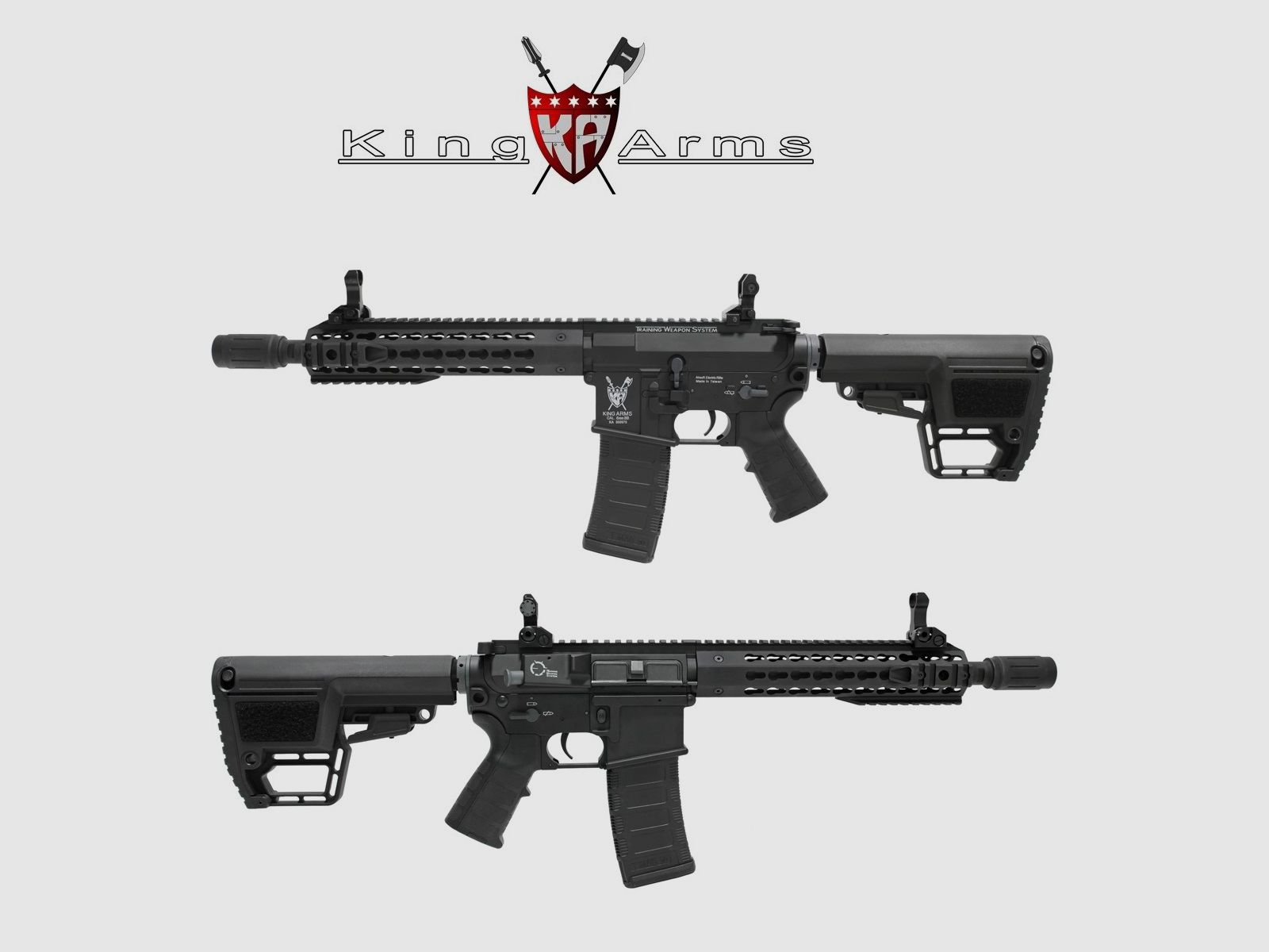 Submachinegun King Arms TWS M4 KeyMod CQB Schwarz AEG – 6mm