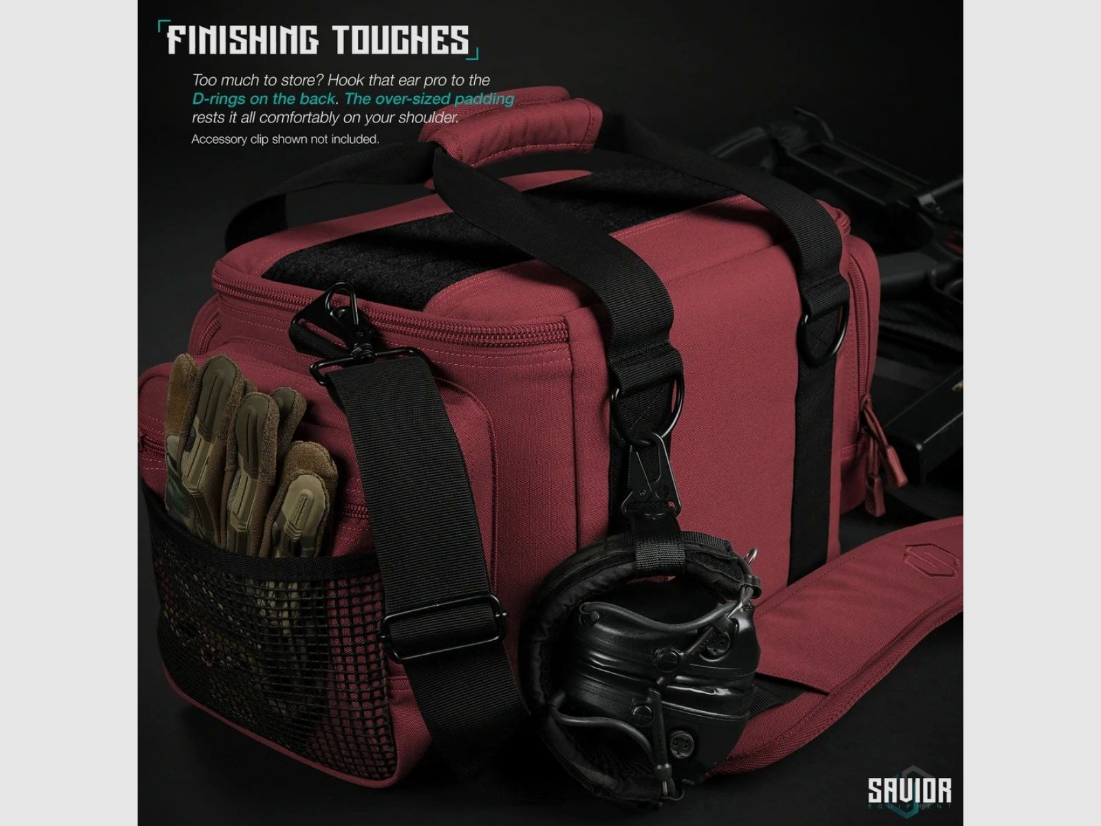Savior – Bolsa de tiro para pistola – Roja – RA-3GUN-WS-RD, imagen 6 de 7