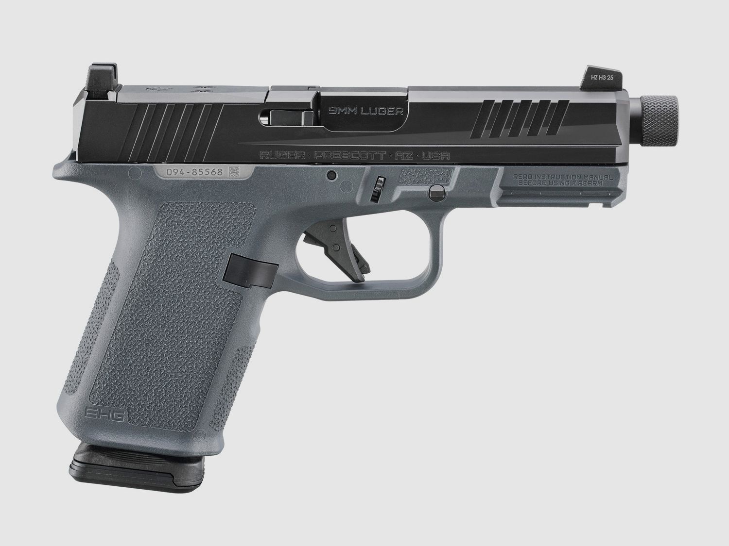 Ruger RXM 9mm Luger 4.5" Filettatura 1/2"-28 – 15 Colpi, Stealth Gray, immagine 1 di 4