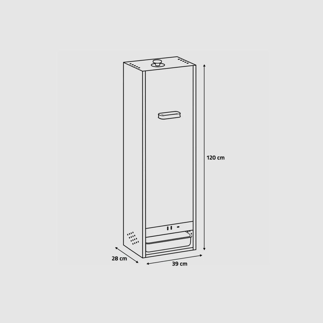 Fumoir Peetz 77001 acier aluminisé 120 cm, image 5 sur 12