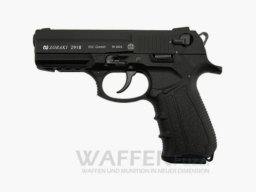 Zoraki 2918 blank vuurwapen zwart kaliber 9mm P.A.K.
