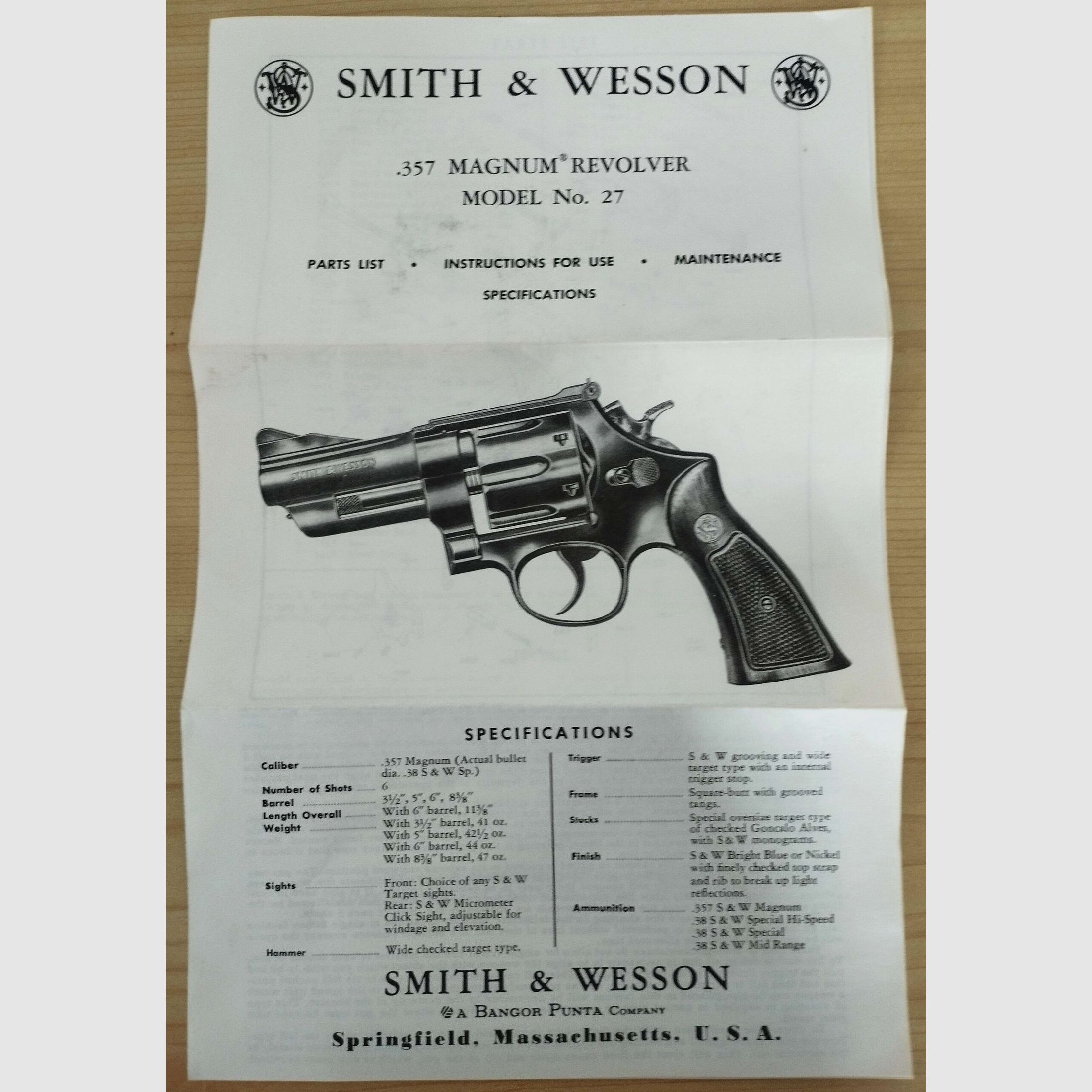 S&W mod. 27-2 cal.357Mg. 6″ Sportivo DA COLLEZIONE, immagine 5 di 10