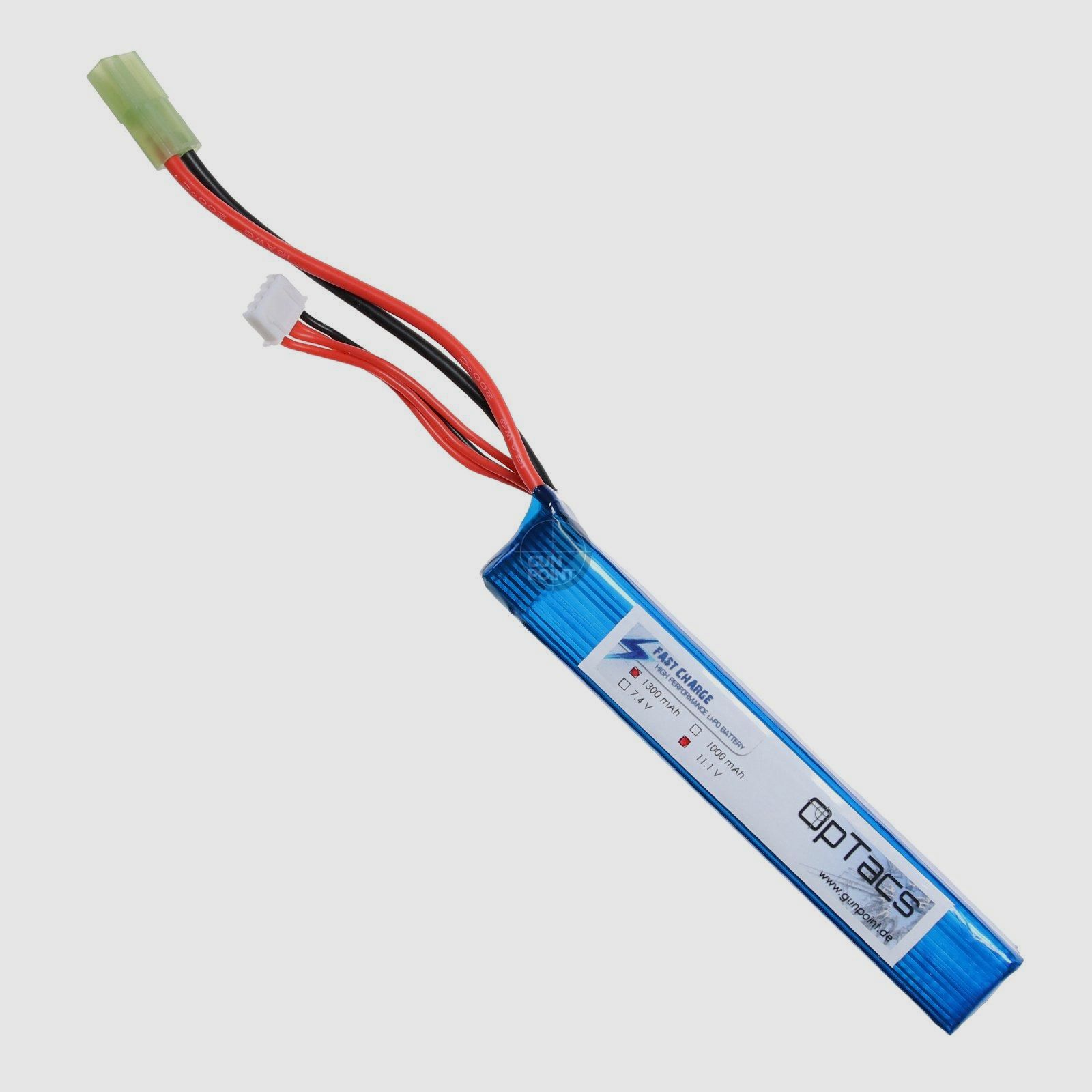 OpTacs LIPO 1300mAh 11.1V 25C Micro TAMIYA
