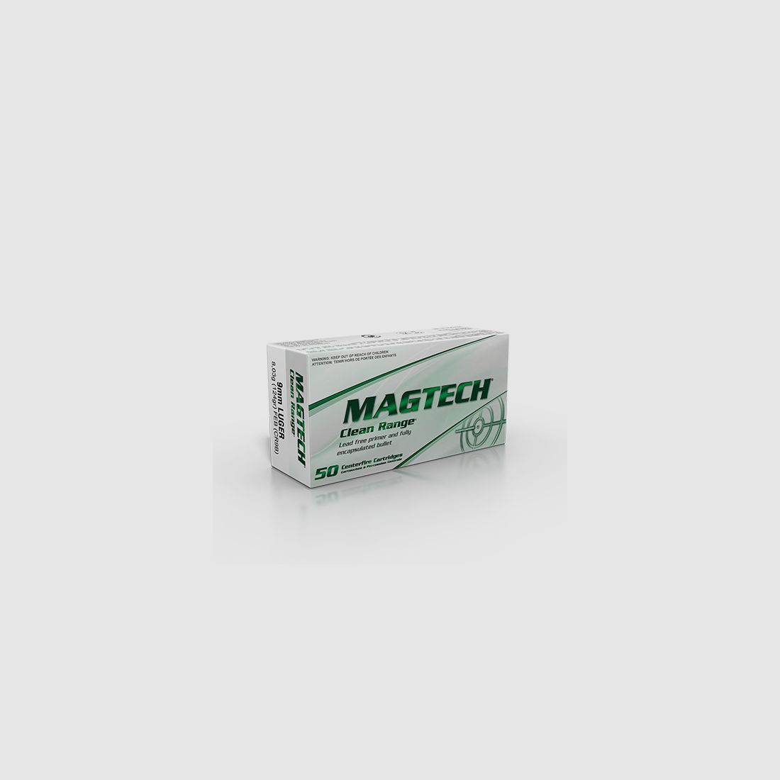 Magtech Clean 9mm Luger 124GR FEB 50 cartouches