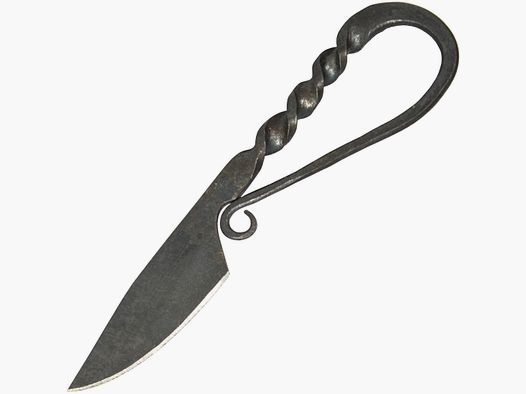 Medieval knife with curved handle