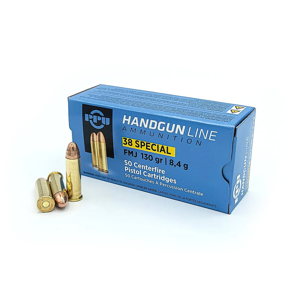 PPU-Munition .38 Special 130GR FMJ
