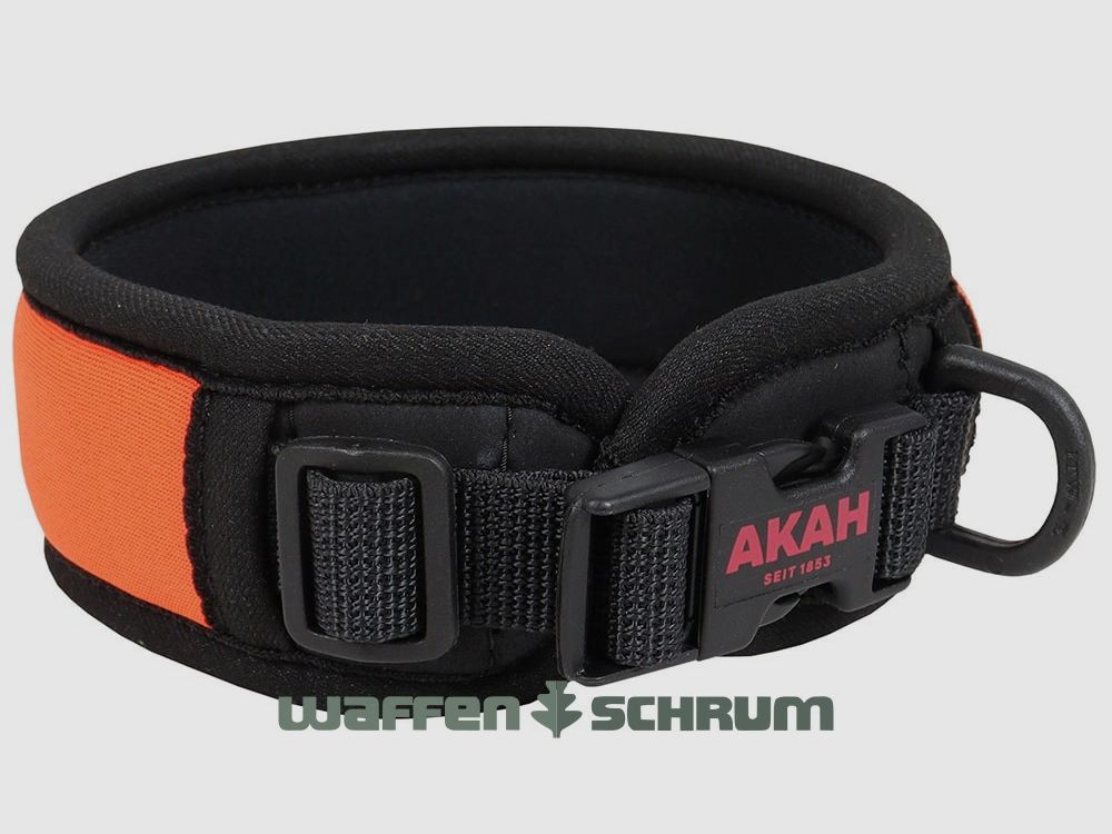 AKAH Neopren Halsung  Comfort Serie - Signalorange Kunststoff-Schnellverschluss
