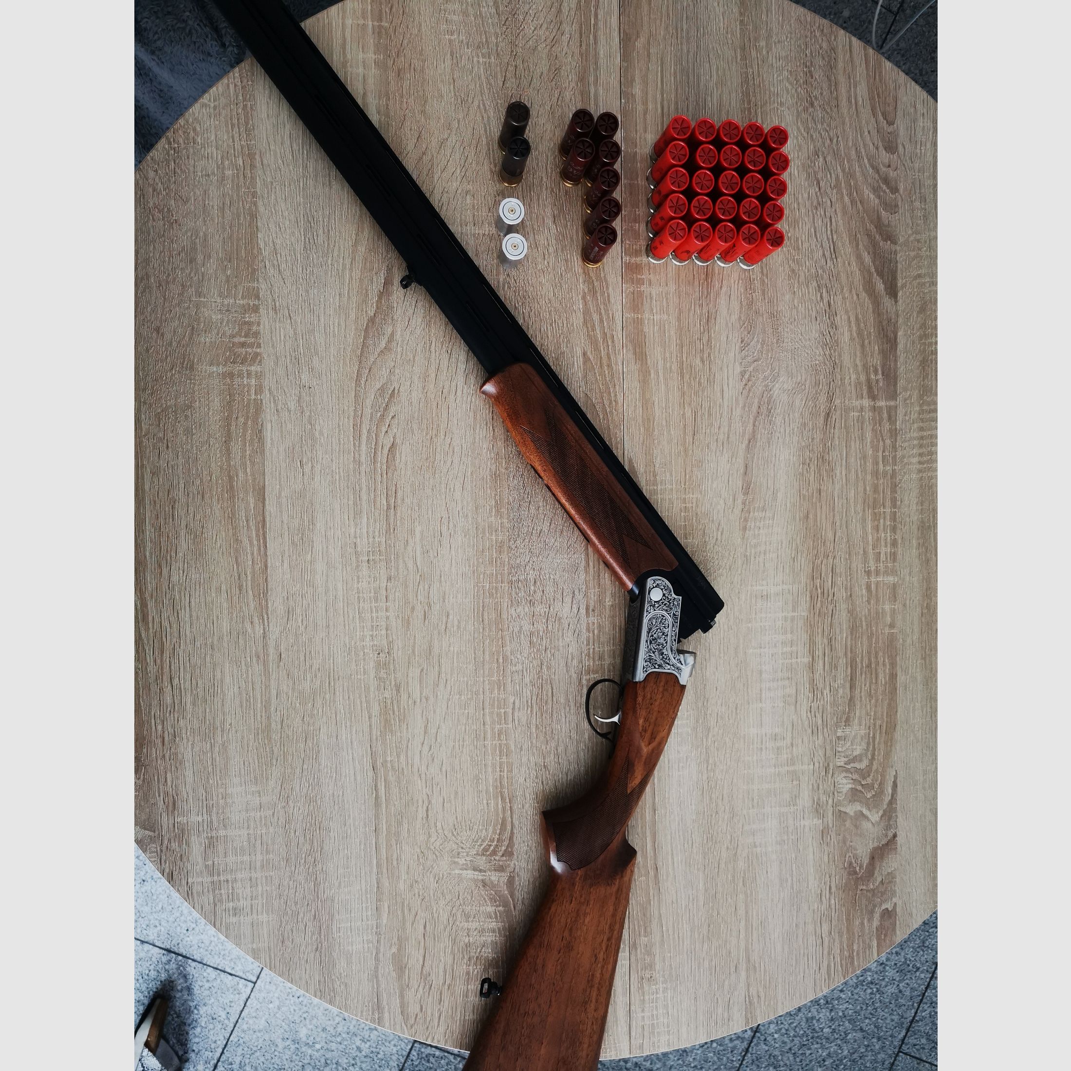 Bock double shotgun, KOFS Zenith SXE 12/76 - ejector + steel shot proof