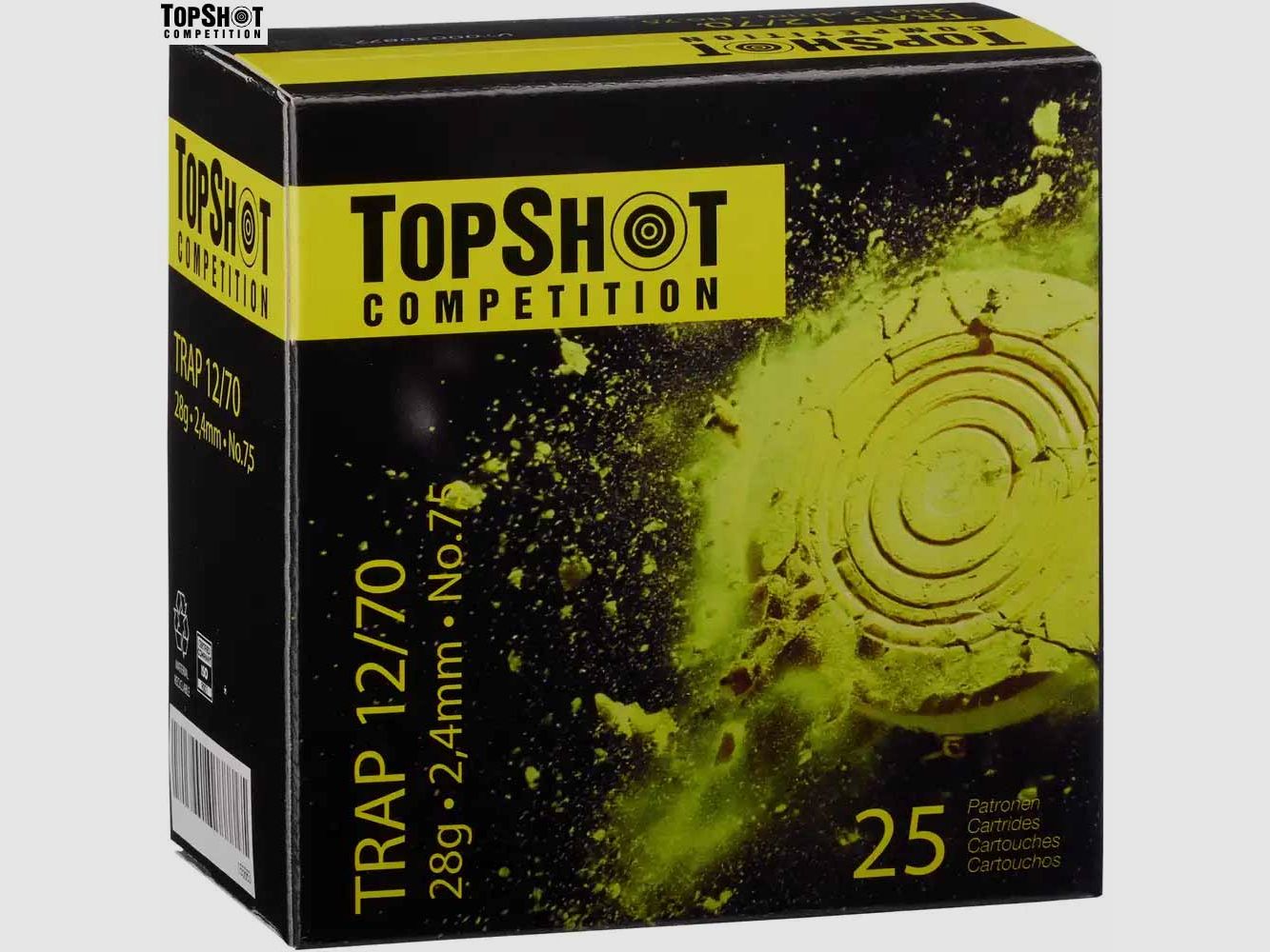 TOPSHOT Competition 12/70 Trap 2,4 mm 28 grammes 25 pièces, image 1 sur 2