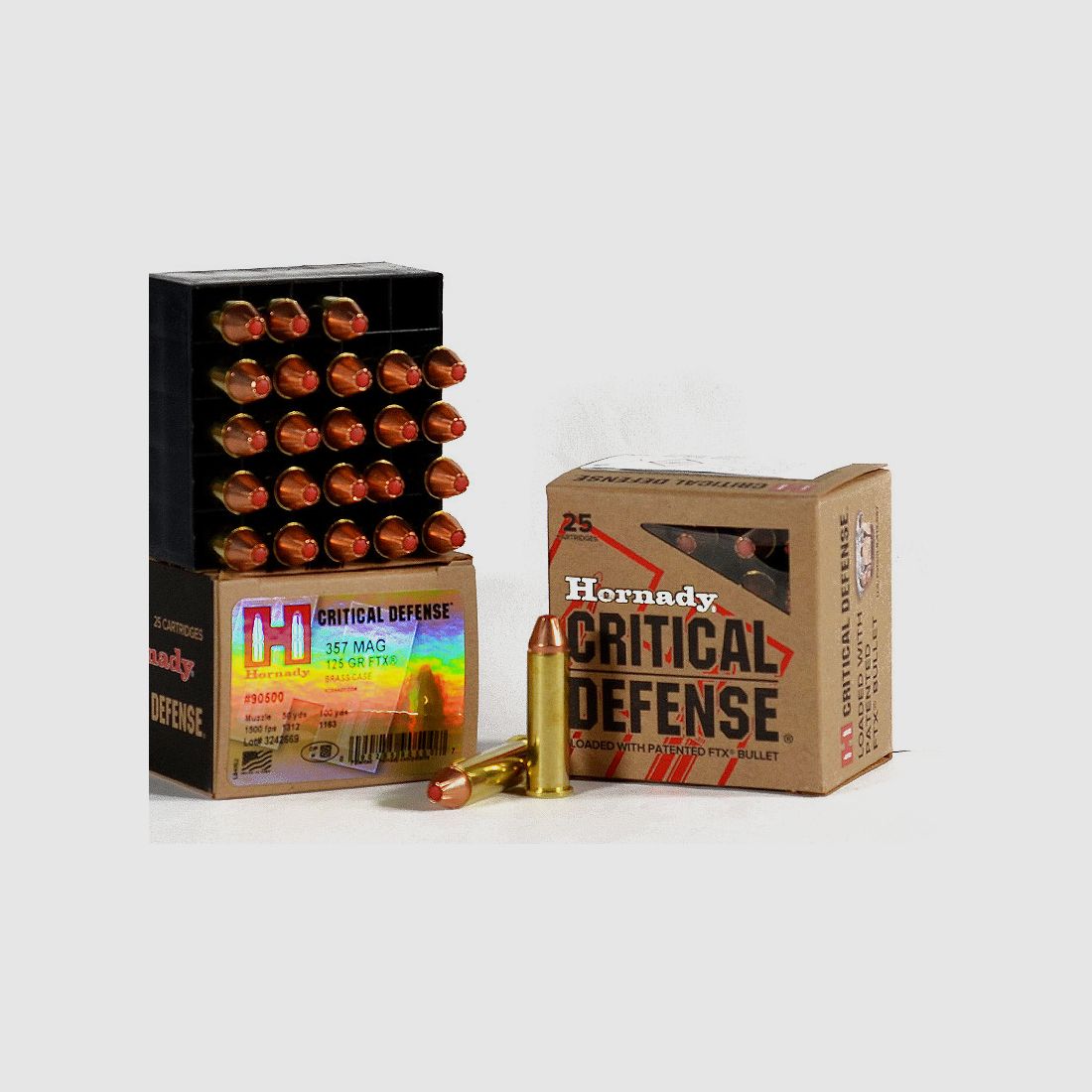 Hornady Critical DEFENSE FTX .357 Magnum 125 grs 1 Pack (25 rounds at €1.796 each)