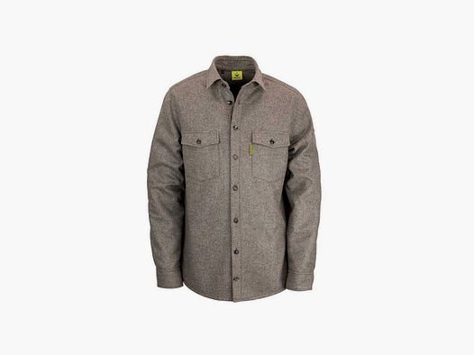WALDKAUZ camicia in lana merino e loden "Grimbart", grigio tasso L