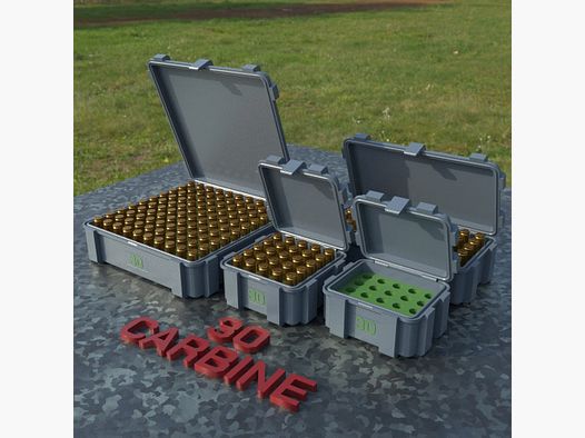 Filamelt Munitionsbox / .30 Carbine / ‘Klappdeckel’ / Patronenbox, Ammo Box