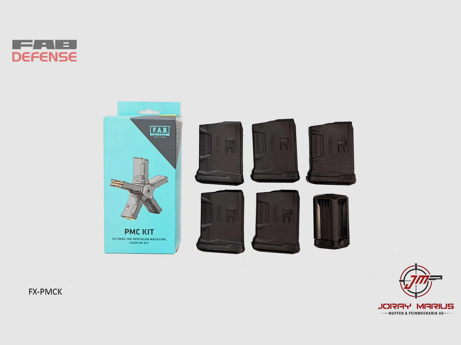 FAB Defense PMC Kit Ultimag 10R AR-15 Caricatore 5.56×45, 10 colpi (5 pezzi)