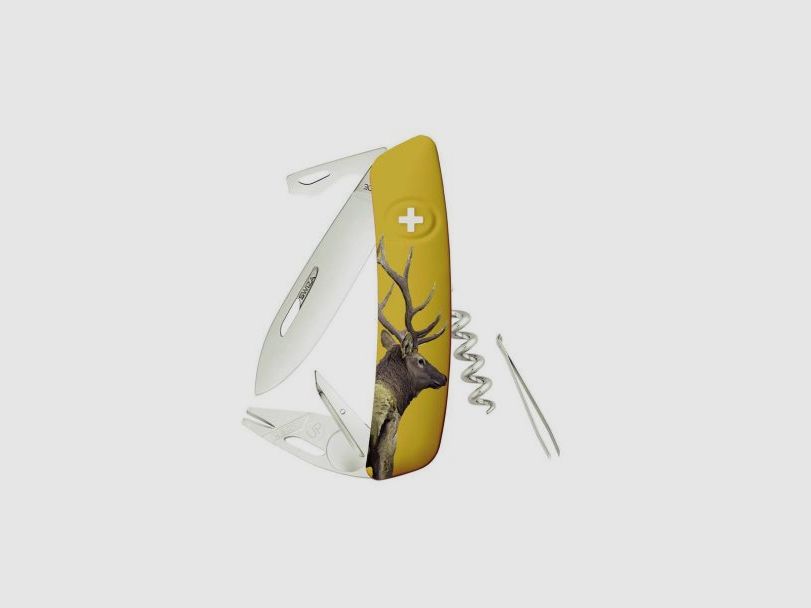 Swiza TT03 Wildlife Cervo Arancione coltello svizzero multifunzionale con rimuovi zecche, immagine 1 di 8