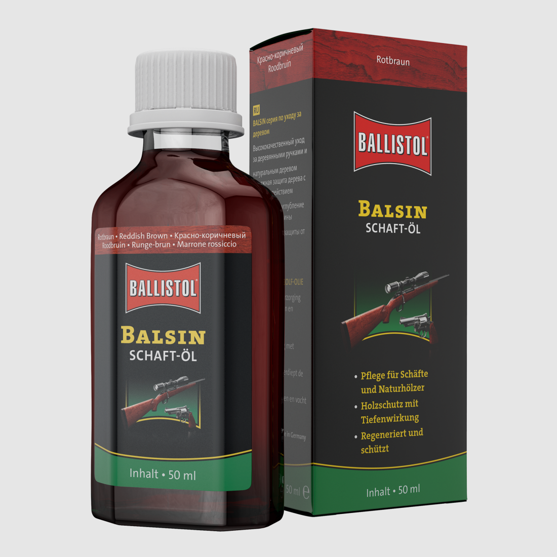 Ballistol Balsin Schaftöl rotbraun, 50ml