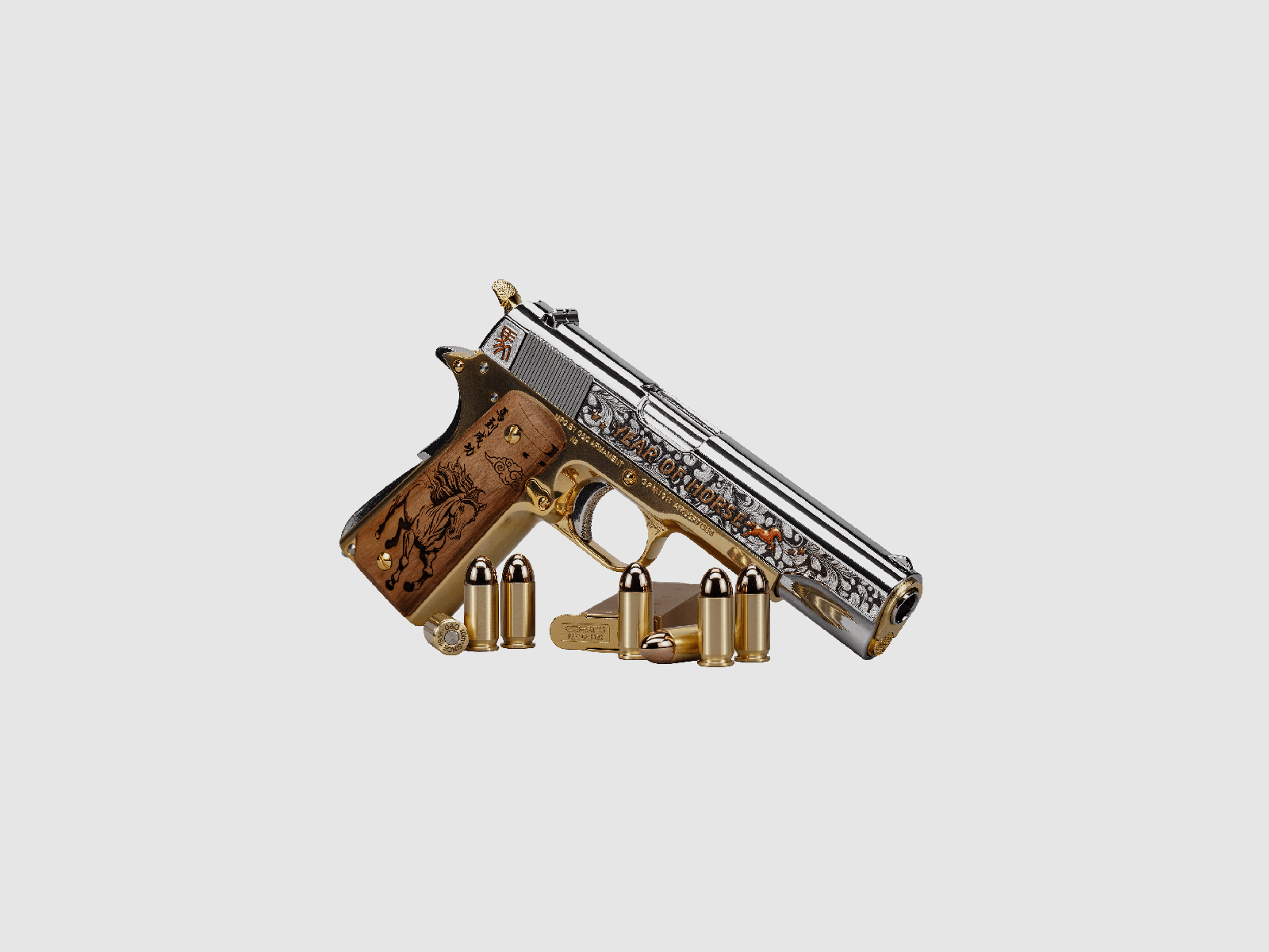 GPM1911 40th Anniversary Warhorse Edition Gas Blow Back Pistola – Oro / Argento -F- | G&G, immagine 4 di 11