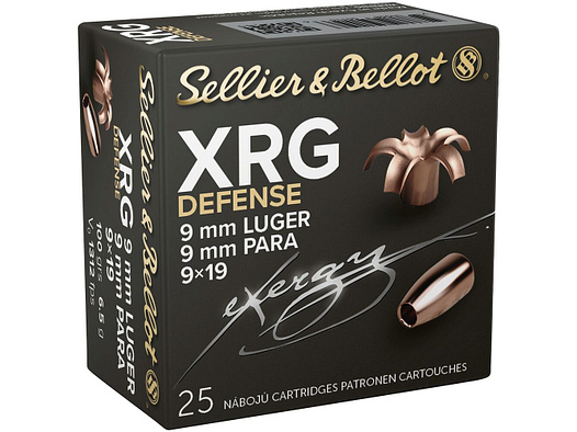 Sellier & Bellot XRG Defense 9 mm Luger 100grs 25 Schuss Bleifrei