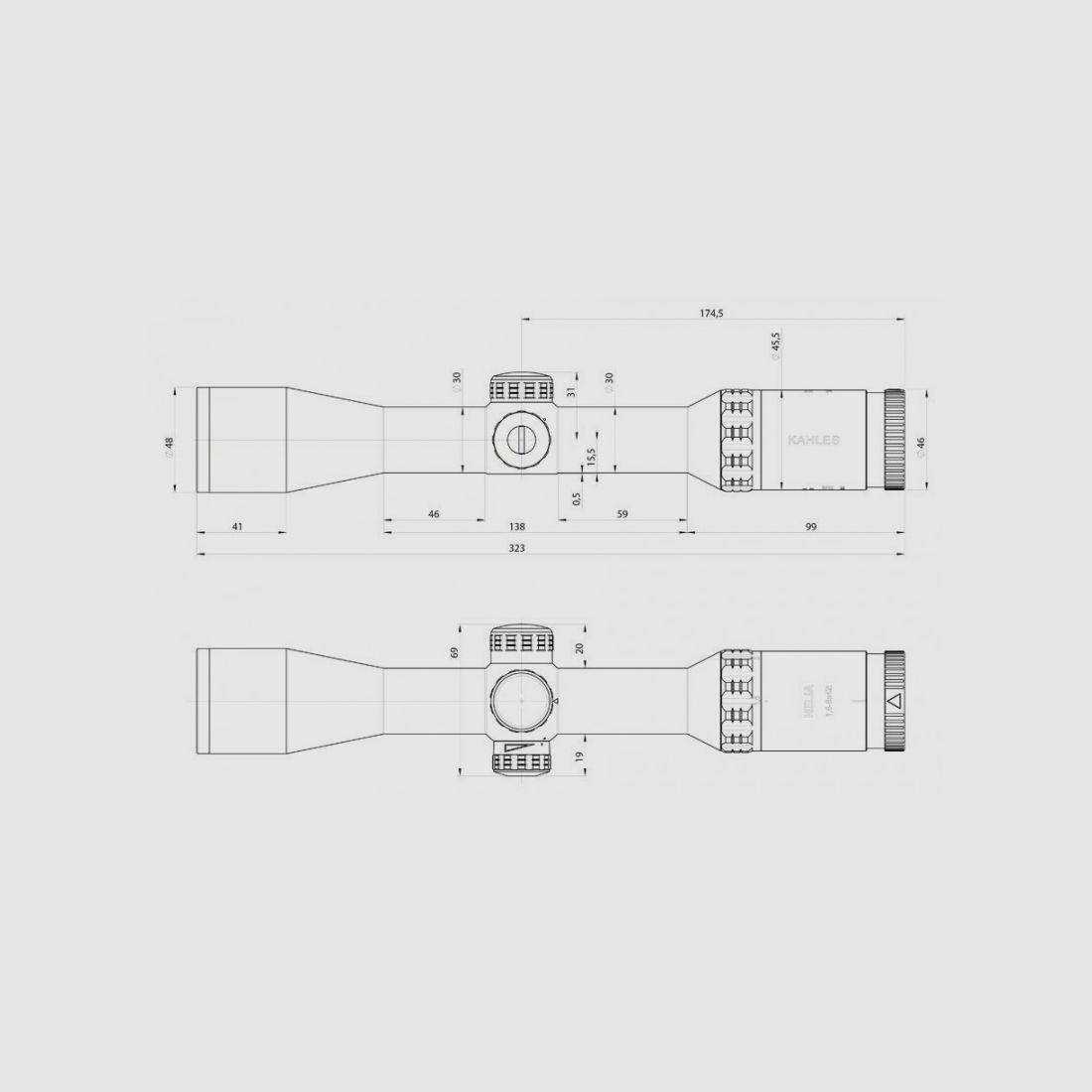 Zielfernrohr KAHLES Helia - 1.6-8x42i 4-Dot, Bild 10 von 11